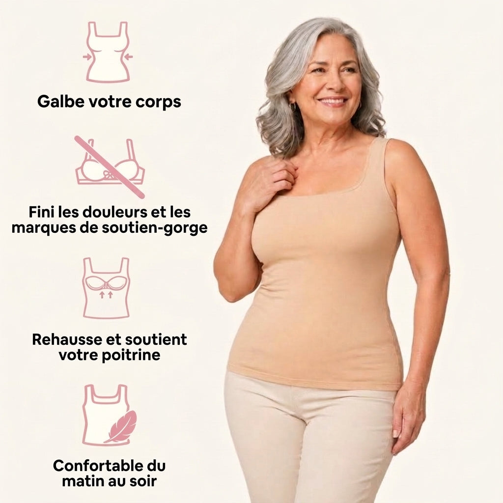 Débardeur sculptant à soutien-gorge intégré