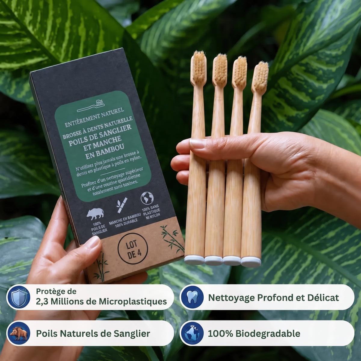Vitéa™ Brosse à Dents Bambou & Soies de Sanglier