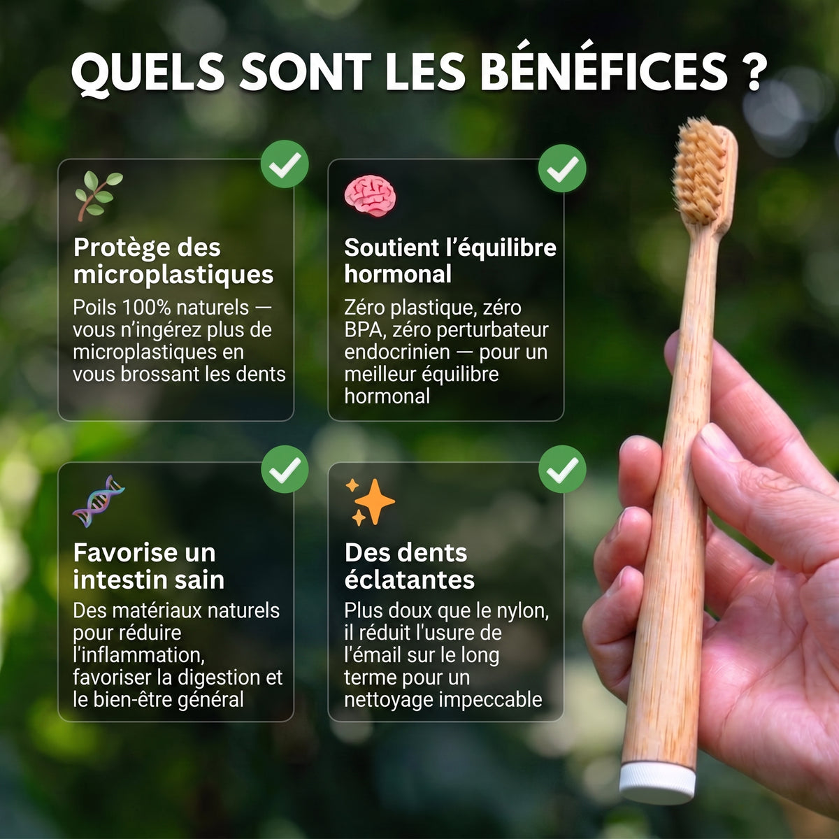 Vitéa™ Brosse à Dents Bambou & Soies de Sanglier