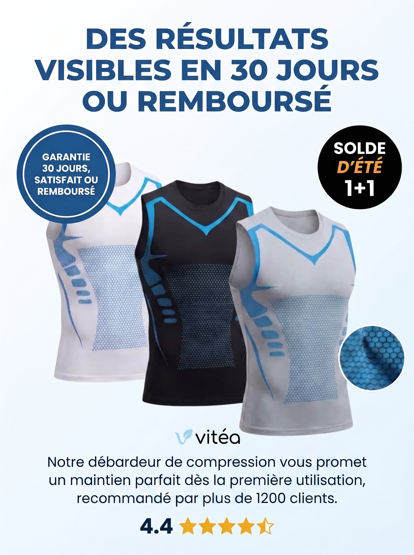 VitéaPower™ | Plus besoin de rentrer le ventre. Il reste plat tout seul.