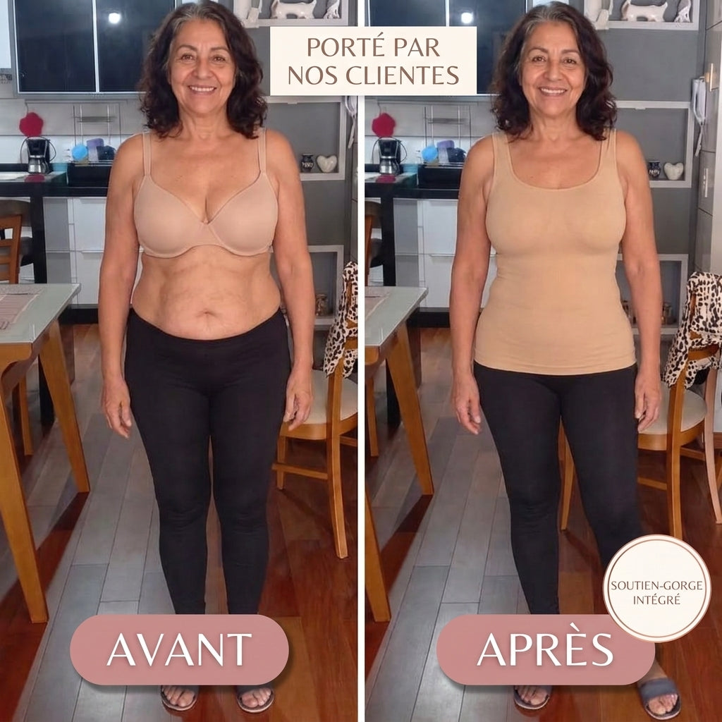 Débardeur sculptant à soutien-gorge intégré