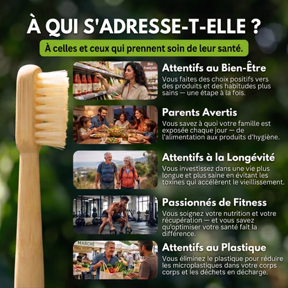 Vitéa™ Brosse à Dents Bambou & Soies de Sanglier